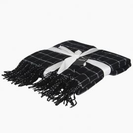 4Living Throw 130x180cm Checkered Black (017130)(308704) | Bed covers and blankets | prof.lv Viss Online