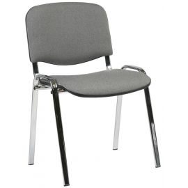 Home4You ISO Visitor Chair 42x54x82cm, Chrome/Grey (641632) | Visitor chairs | prof.lv Viss Online