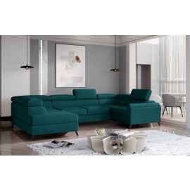 Eltap Escada MatVelvet Corner Pull-Out Sofa 200x330x98cm, Blue (Esc_22) | Sofas | prof.lv Viss Online