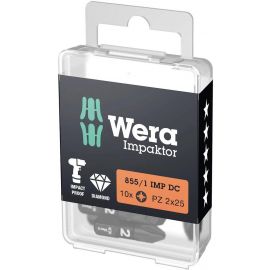 Wera 855/1 IMP DC PZ DIY Screwdriver Bits 10pcs (057621&WERA) | Wera | prof.lv Viss Online