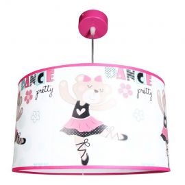 Bambino Bērnu griestu lampa 40W, E27, rozā/balta (476905) (5902693701033) | Bērnu lampas | prof.lv Viss Online