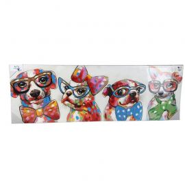 Eļļas glezna Colorful Dogs 50x150cm (189447)(71157015) | Interjera priekšmeti | prof.lv Viss Online