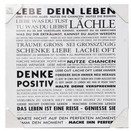 Fotoglezna Lebe Dein Leben 50x50cm (189416)(70032011) | Sienas gleznas | prof.lv Viss Online