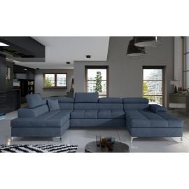 Eltap Eduardo Omega Corner Pull-Out Sofa 60x345x90cm, Blue (Edr_19) | Corner couches | prof.lv Viss Online