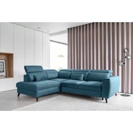 Eltap Noble Savoi Corner Pull-Out Sofa 201x255x100cm, Blue (CO-NOB-LT-38SAV) | Corner couches | prof.lv Viss Online