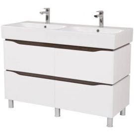 Аква Родос Венеция 120 Навесная раковина с шкафом для ванной комнаты Белый (195904)