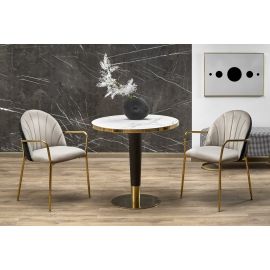 Halmar Morata Kitchen Table 79x79cm, White/Black | Wooden tables | prof.lv Viss Online