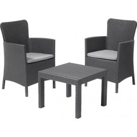 Комплект для балкона Keter Salvador стол + 2 стула, серый (17200721) | Keter | prof.lv Viss Online