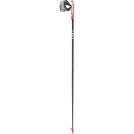 Leki Flash Nordic Walking Poles 100-130cm Dark Anthracite/White/Fluorescent Red (40035) | Walking poles | prof.lv Viss Online