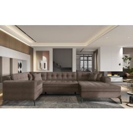 Eltap Montez Poco Corner Pull-Out Sofa 180x340x93cm, Brown (CO-MON-RT-22PO) | Corner couches | prof.lv Viss Online