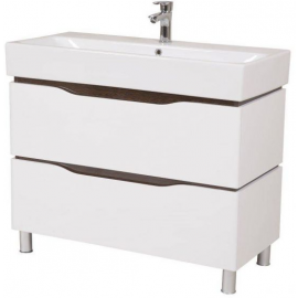 Аква Родос Венеция 100 раковина с шкафом Белый (195902) | Мебель для ванной | prof.lv Viss Online