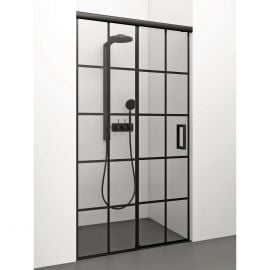 Glass Service Serena 110cm 110SER_B_D3 Shower Door Transparent Black | Stikla Serviss | prof.lv Viss Online