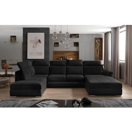 Eltap Evanell MatVelvet Corner Pull-Out Sofa 216x336x102cm, Grey (Evl_56) | Sofas | prof.lv Viss Online