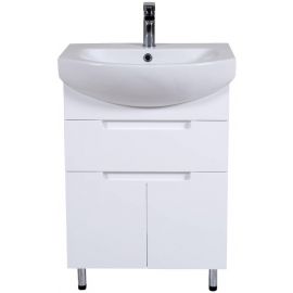 Aqua Rodos Quadro bathroom sink with cabinet Runa 60, White (936KV60) | Aqua Rodos | prof.lv Viss Online