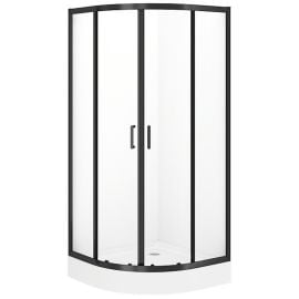 Dušas Kabīne Cersanit Brasco B862 H=190cm 90x90cm, Pusapaļa, Melna (S601-225) | Dušas | prof.lv Viss Online