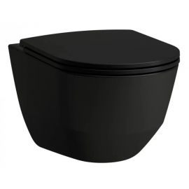 Laufen Pro Rimless Wall-Hung Toilet Bowl with Seat, Black (KK PRO MATT BLACK) | Toilets | prof.lv Viss Online