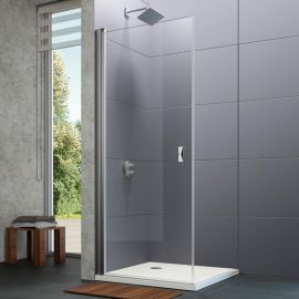 Душевые двери Huppe Design Pure 90 см прозрачные, хром (8P0605092322) | Двери и стены для душа | prof.lv Viss Online