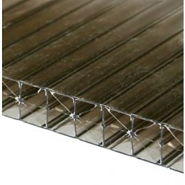 Cellular polycarbonate 16mm, 2100x6000mm (12.6m2), bronze | Pvc roofing sheets | prof.lv Viss Online