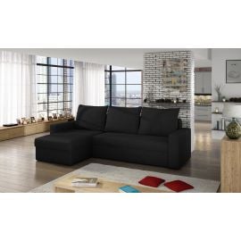 Eltap Livio Alova Corner Pull-Out Sofa 57x237x90cm, Black (LIV06) | Living room furniture | prof.lv Viss Online