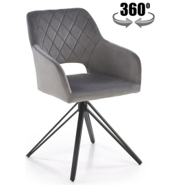 Virtuves Krēsls Halmar K535 52x50x86cm, Melns/Pelēks (V-CH-K/535-KR-POPIELATY) | Halmar | prof.lv Viss Online