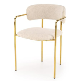 Virtuves Krēsls Halmar K537 47x53x76cm, Zelta/Rozā (V-CH-K/537-KR-KREMOWY) | Halmar | prof.lv Viss Online