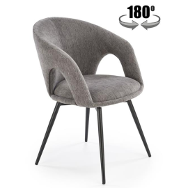 Virtuves Krēsls Halmar K550 48x55x87cm, Melns/Pelēks (V-CH-K/550-KR-POPIELATY) | Halmar | prof.lv Viss Online