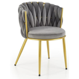 Virtuves Krēsls Halmar K517 48x40x79cm, Zelta/Pelēks (V-CH-K/517-KR-POPIELATY) | Halmar | prof.lv Viss Online