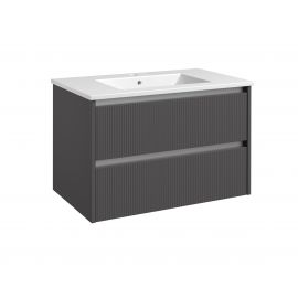Raguvos Furniture Urban 81.5cm Bathroom Sink with Cabinet Grey Matte (Aluminum Profile) (201135205)
