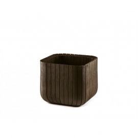 Keter Flower Pot Cube Planter M, 29.5x29.5xH29.7cm, Brown (29202066590) | Keter | prof.lv Viss Online