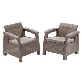 Keter Garden Chairs CORFU Duo Set 75x70x79cm, beige (29197993587) | Garden chairs | prof.lv Viss Online