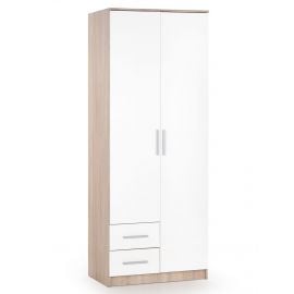 Шкаф для одежды Halmar Lima, 80x52x205 см, белый, дуб (V-PL-LIMA-S2-BIAŁY/SONOMA) | Шкафы для одежды | prof.lv Viss Online