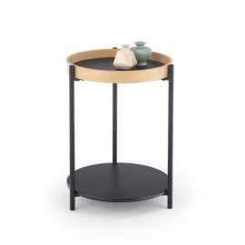 Halmar Coffee Table with Rollers, 44x44x55cm, Black (V-CH-ROLO-LAW) | Living room furniture | prof.lv Viss Online