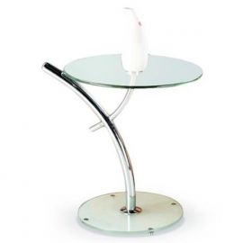 Halmar Iris Glass Coffee Table, 50x50x58cm, Transparent, Chrome (V-CH-IRIS-LAW) | Tables | prof.lv Viss Online