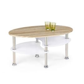 Halmar Medea Glass Coffee Table, 90x50x45cm, Oak (V-CH-MEDEA-LAW) | Glass tables | prof.lv Viss Online