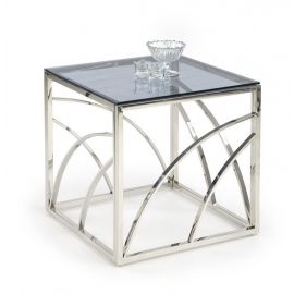 Halmar Universe Glass Coffee Table, 55x55x55cm, Silver (V-CH-UNIVERSE_KWADRAT-LAW-SREBRNY) | Glass tables | prof.lv Viss Online
