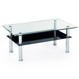 Halmar Yolanda Glass Coffee Table, 103x63x50cm, Transparent, Chrome (V-CH-YOLANDA-RECT) | Coffee tables | prof.lv Viss Online