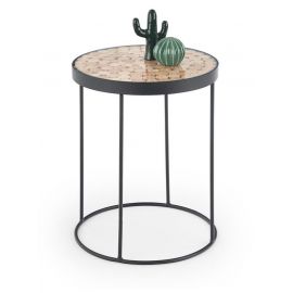 Halmar Naturo 2 Glass Coffee Table, 47x47x61cm, Black (V-PL-NATURO_2-LAW-NATURALNY) | Glass tables | prof.lv Viss Online