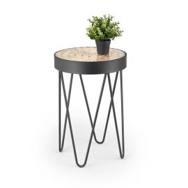 Halmar Naturo Glass Coffee Table, 41x41x59cm, Black (V-PL-NATURO-LAW-NATURALNY) | Living room furniture | prof.lv Viss Online