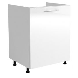 Halmar VENTO Sink Cabinet DK-60/82 with Wooden Board, 60x82x52cm, White (V-UA-VENTO-DK-60/82-BIAŁY)(OTL) | Outlet | prof.lv Viss Online