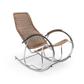 Šūpuļkrēsls Halmar BEN, 55x97x99cm, rotangs, brūns (V-CH-BEN-FOT_BUJANY-BRĄZ_MIX) | Šūpuļkrēsli | prof.lv Viss Online