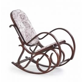 Šūpuļkrēsls Halmar MAX 2, 52x90x95cm, audums, balts/brūns (V-CH-MAX_2-FOT_BUJANY-ORZECH) | Šūpuļkrēsli | prof.lv Viss Online