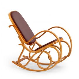 Halmar MAX Rocking Chair, 52x90x95cm, eco leather, brown (V-CH-MAX_BIS_PLUS-FOT_BUJANY-OLCHA) | Chairs | prof.lv Viss Online