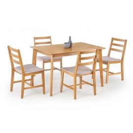 Halmar Cordoba Dining Room Set, Table + 4 chairs, 120x80x75cm, Natural (V-CH-CORDOBA-ZESTAW) | Dining room sets | prof.lv Viss Online