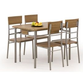 Halmar Natan Dining Room Set, Table + 4 Chairs, 110x70x76cm, Natural (V-CH-NATANIEL-ZESTAW) | Dining room sets | prof.lv Viss Online