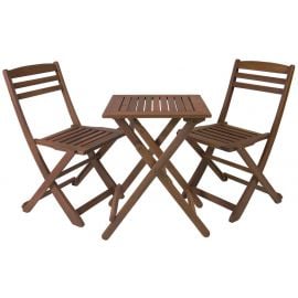Dārza Mēbeļu Komplekts Home4you Rouen, Galds + 2 krēsli, Brūns (K06237) | Outdoor furniture sets | prof.lv Viss Online