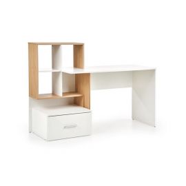 Halmar Grosso Writing Desk, 149x50x105cm, White, Oak (V-UA-GROSSO-D.ZŁOTY/BIAŁY) | Desks | prof.lv Viss Online