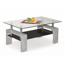 Halmar Diana Glass Coffee Table, 100x60x45cm, Grey, Translucent (V-CH-DIANA_INTRO-LAW-BETON) | Glass tables | prof.lv Viss Online