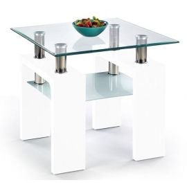 Halmar Diana Glass Coffee Table, 60x60x55cm, White, Transparent | Halmar | prof.lv Viss Online