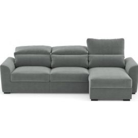 Home4You Tito L Pull-Out Sofa 54/100x235x96cm Grey (63960) | Corner couches | prof.lv Viss Online