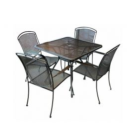 Dārza Mēbeļu Komplekts Besk, Galds + 4 krēsli, Pelēks (139546) | Outdoor furniture sets | prof.lv Viss Online